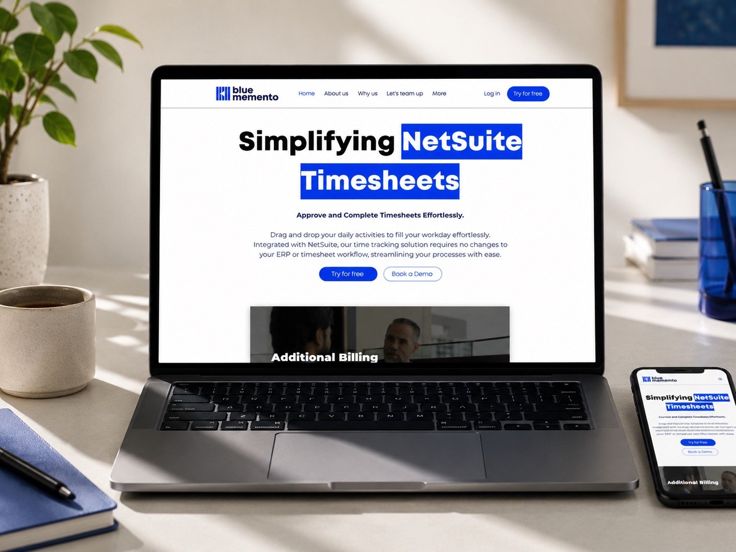 Blue Memento — timesheets para NetSuite